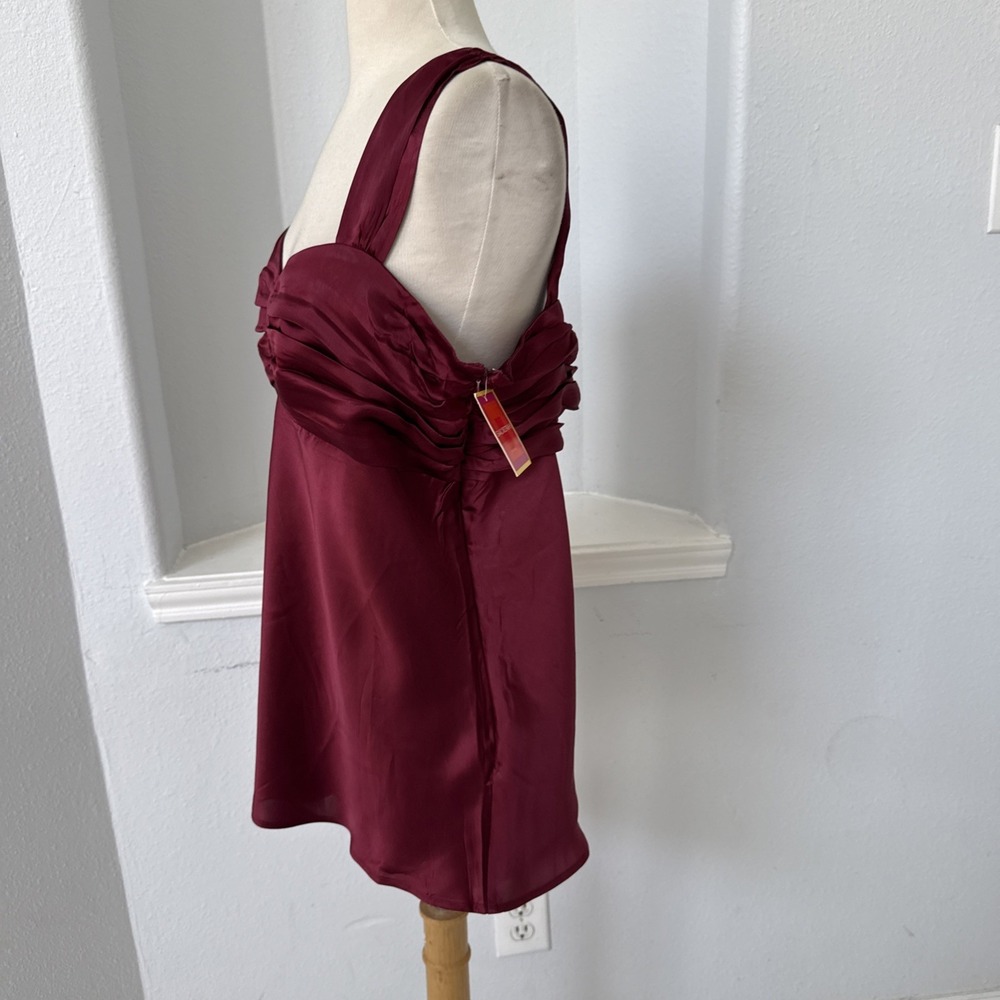 Isaac Mizrahi Top Womens L Silk Babydoll Romantic Luxury‎ - Picture 6 of 13